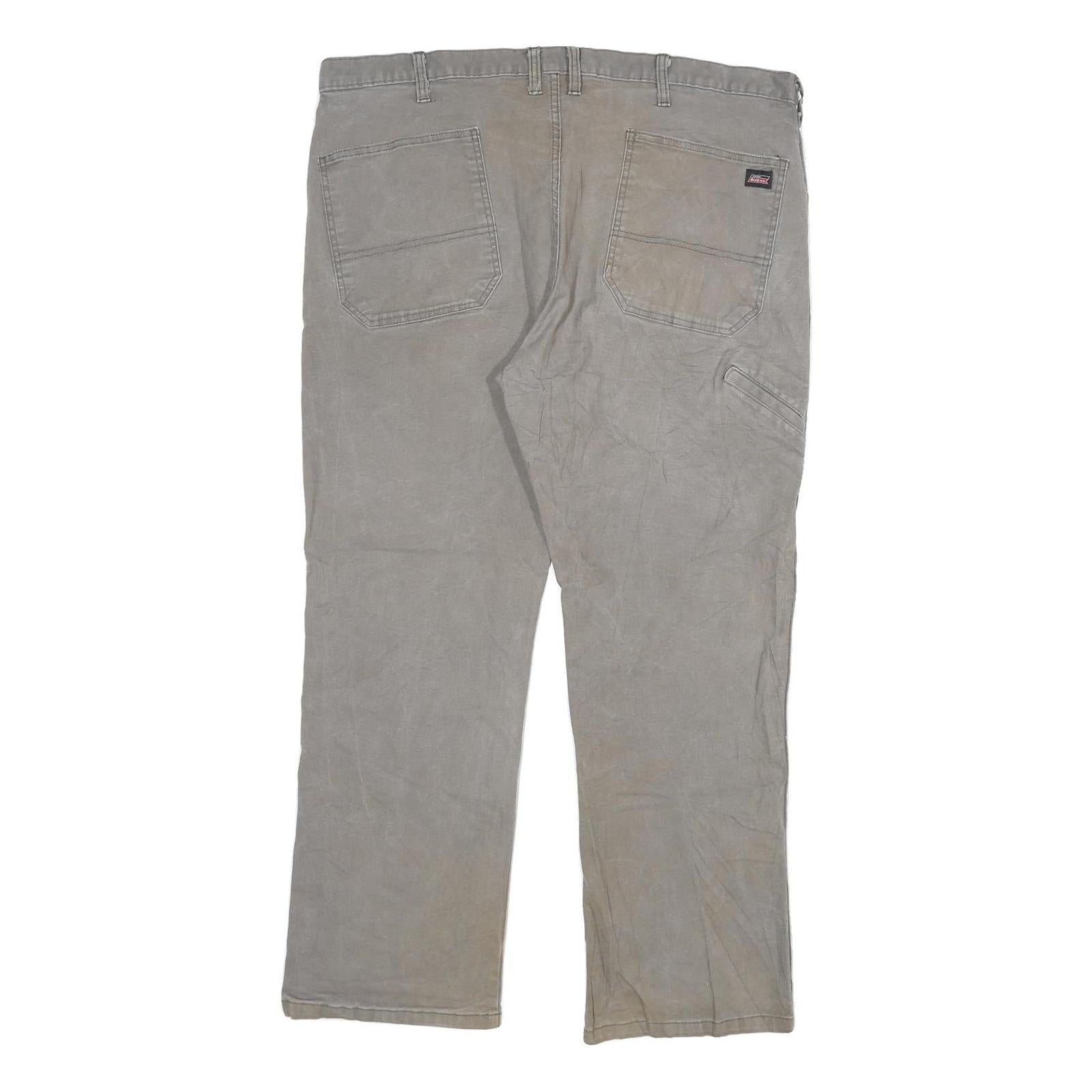 DICKIES Mens Grey Regular Straight Denim Cotton Blend Medium W38 L29 Workwear