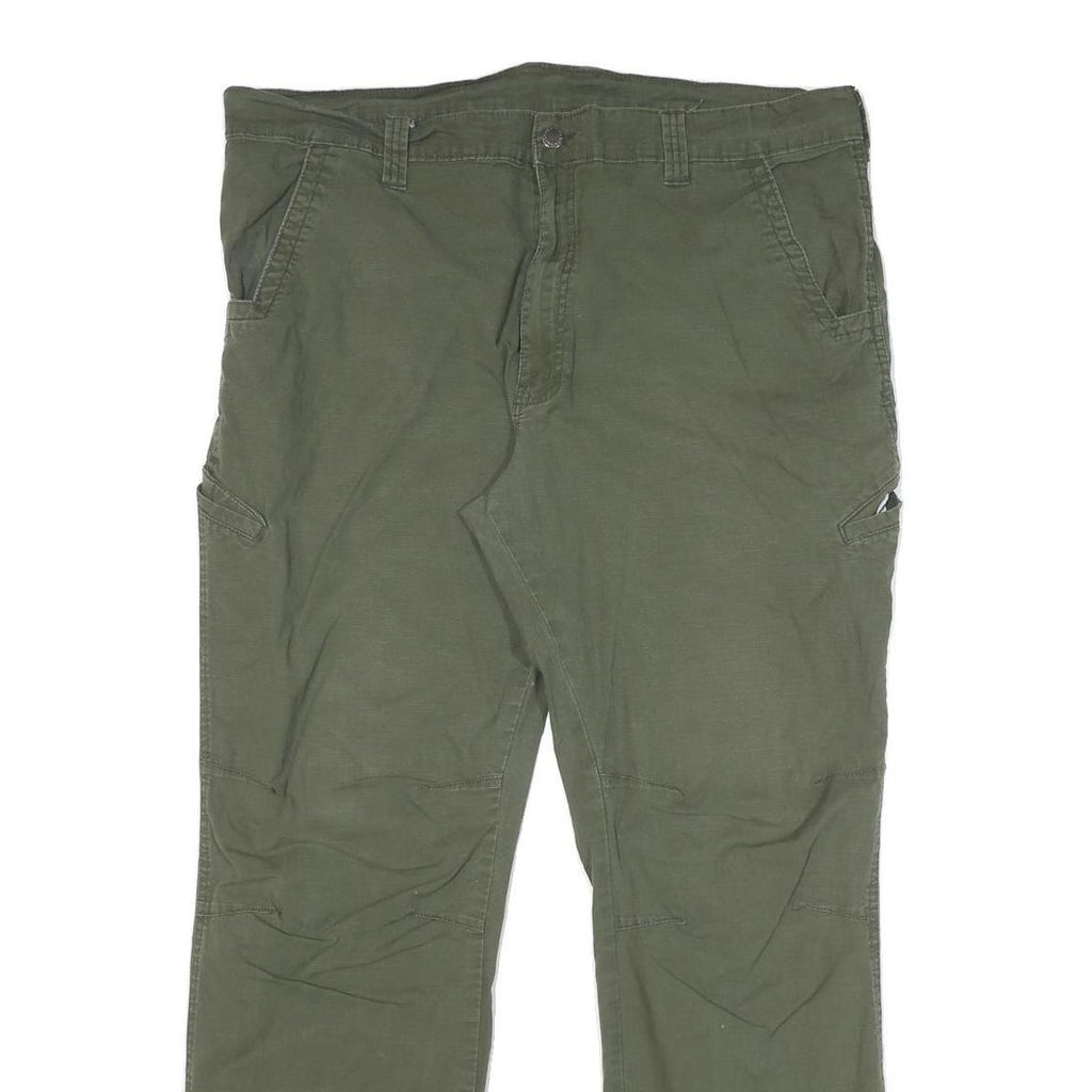 DICKIES Mens Cotton Blend Green Regular Straight Trousers W40 L30 Workwear