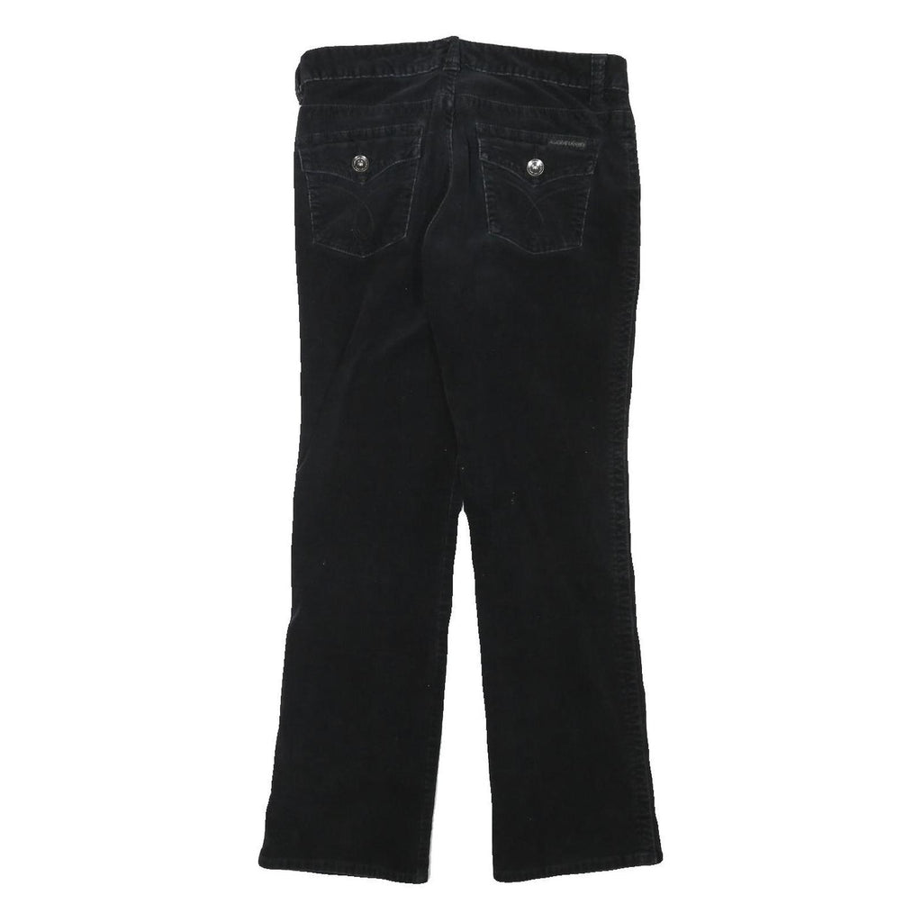 CALVIN KLEIN JEANS Womens Black Regular Straight Trousers W31 L30 Cotton Blend