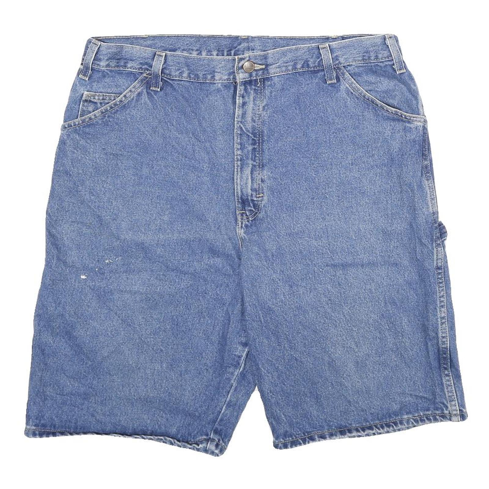 DICKIES Mens Shorts Blue Denim Casual XL W38 Workwear Cotton