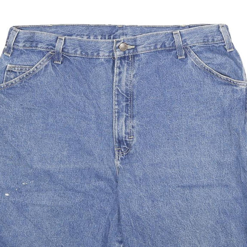 DICKIES Mens Shorts Blue Denim Casual XL W38 Workwear Cotton