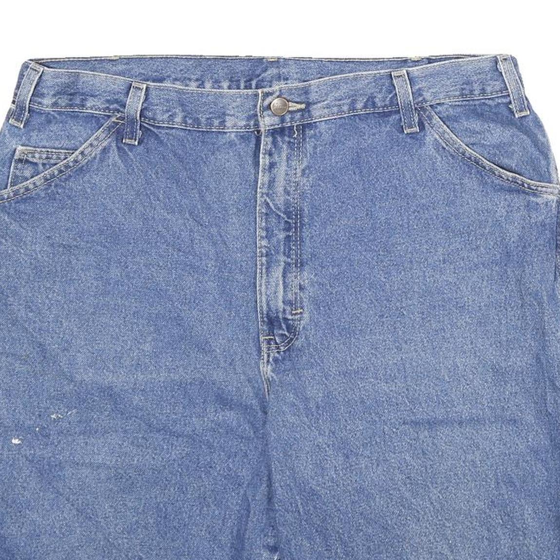 DICKIES Mens Shorts Blue Denim Casual XL W38 Workwear Cotton