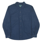 WOOLRICH Mens Blue Cotton Shirt XL Casual Long Sleeve Button Front Relaxed Fit