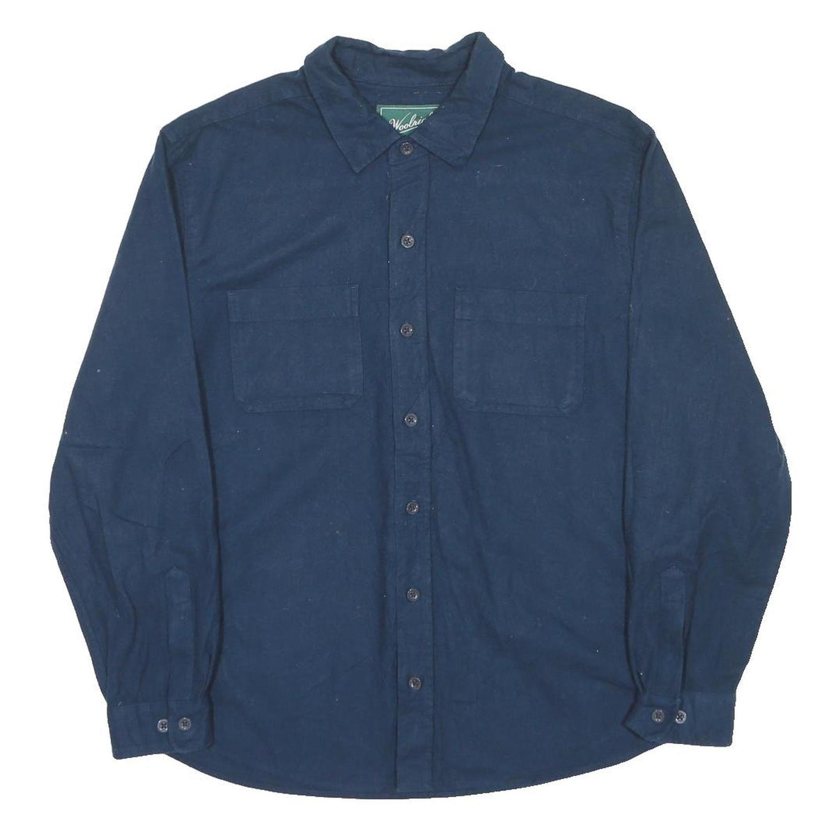 WOOLRICH Mens Blue Cotton Shirt XL Casual Long Sleeve Button Front Relaxed Fit