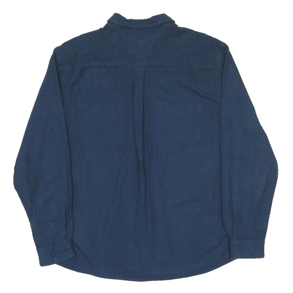 WOOLRICH Mens Blue Cotton Shirt XL Casual Long Sleeve Button Front Relaxed Fit