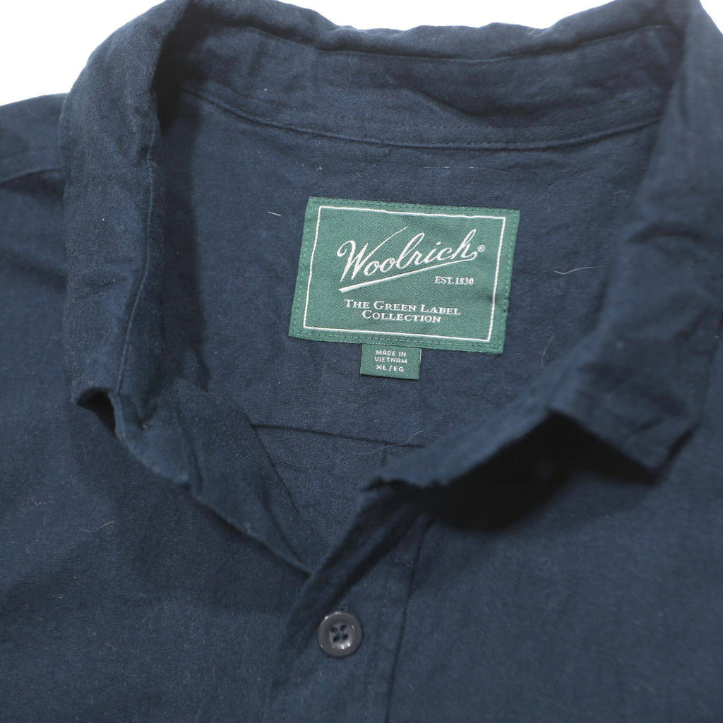 WOOLRICH Mens Blue Cotton Shirt XL Casual Long Sleeve Button Front Relaxed Fit