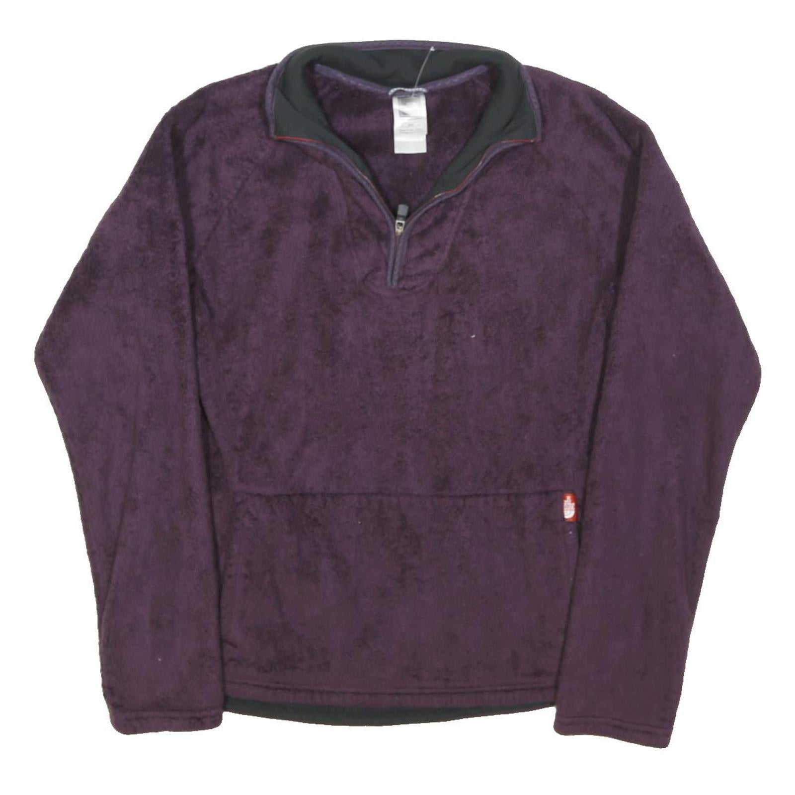 THE NORTH FACE Womens Purple Jacket M Polyester Blend Plain Zip Outdoor Warm