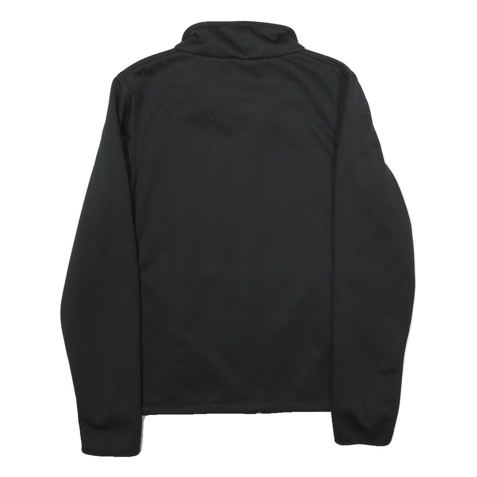 REEBOK Mens Black Zip Fleece Jacket XS Polyester Casual Outdoor Activewear
