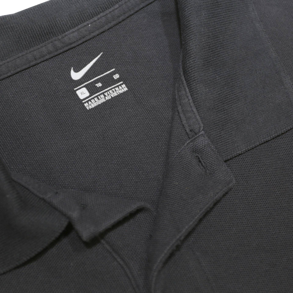 NIKE Mens Black Cotton Polo Shirt XL Short Sleeve Classic Fit Casual