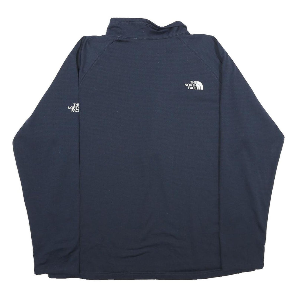 THE NORTH FACE Mens Navy Blue R Logo 1/4 Zip Sweatshirt 2XL Outdoor Athletic