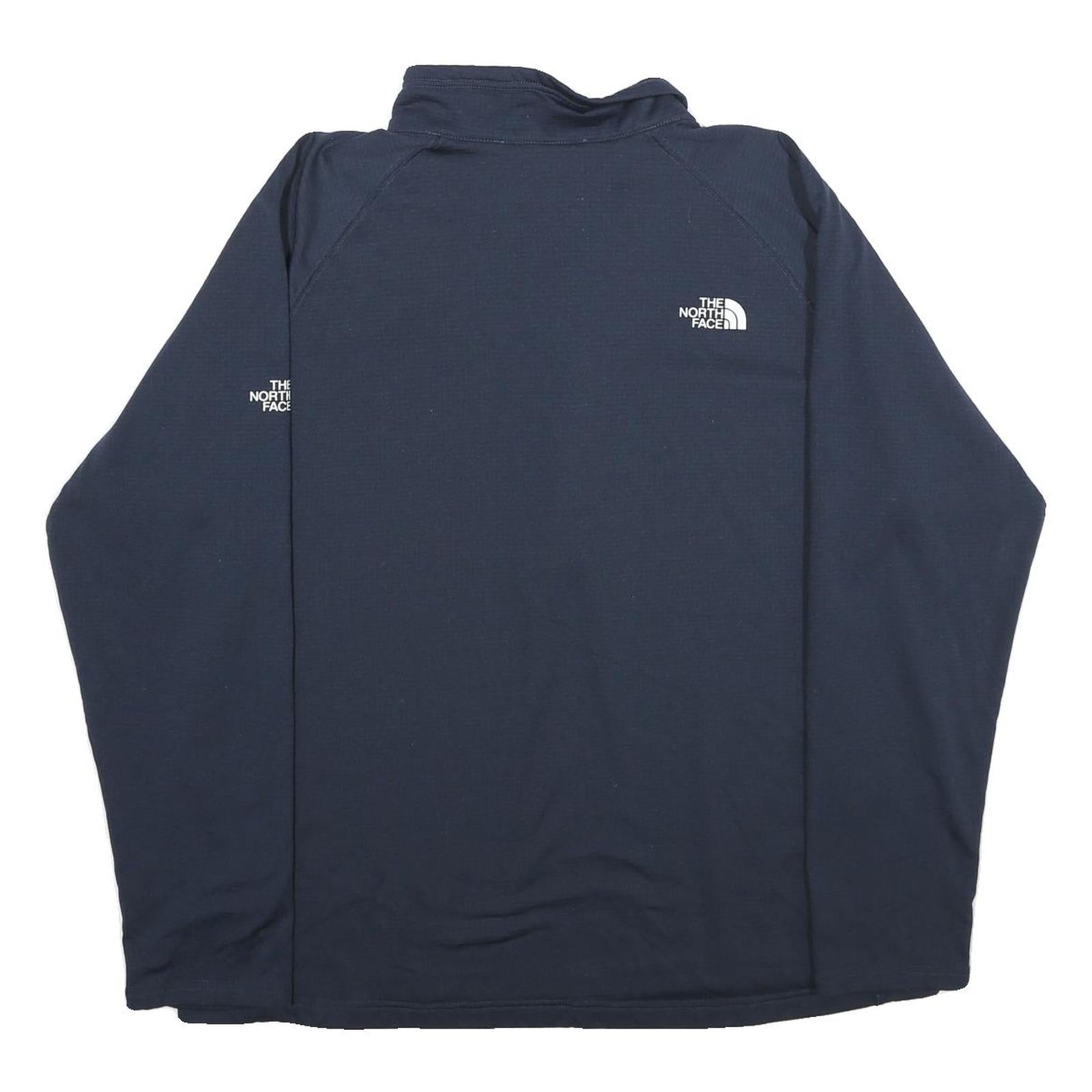 THE NORTH FACE Mens Navy Blue R Logo 1/4 Zip Sweatshirt 2XL Outdoor Athletic
