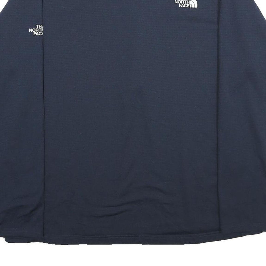 THE NORTH FACE Mens Navy Blue R Logo 1/4 Zip Sweatshirt 2XL Outdoor Athletic