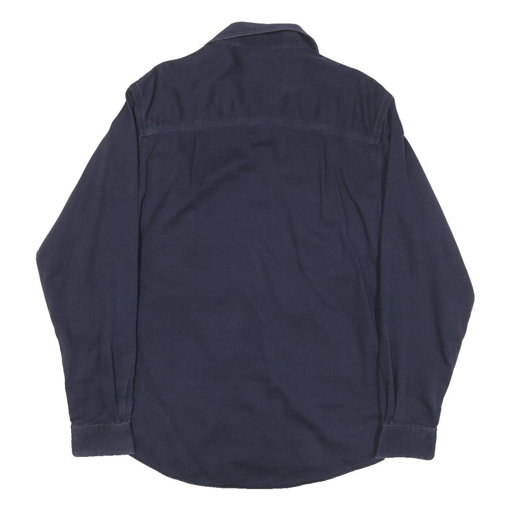 CARHARTT Mens Navy Blue Work Shirt S Cotton Long Sleeve Casual Utility