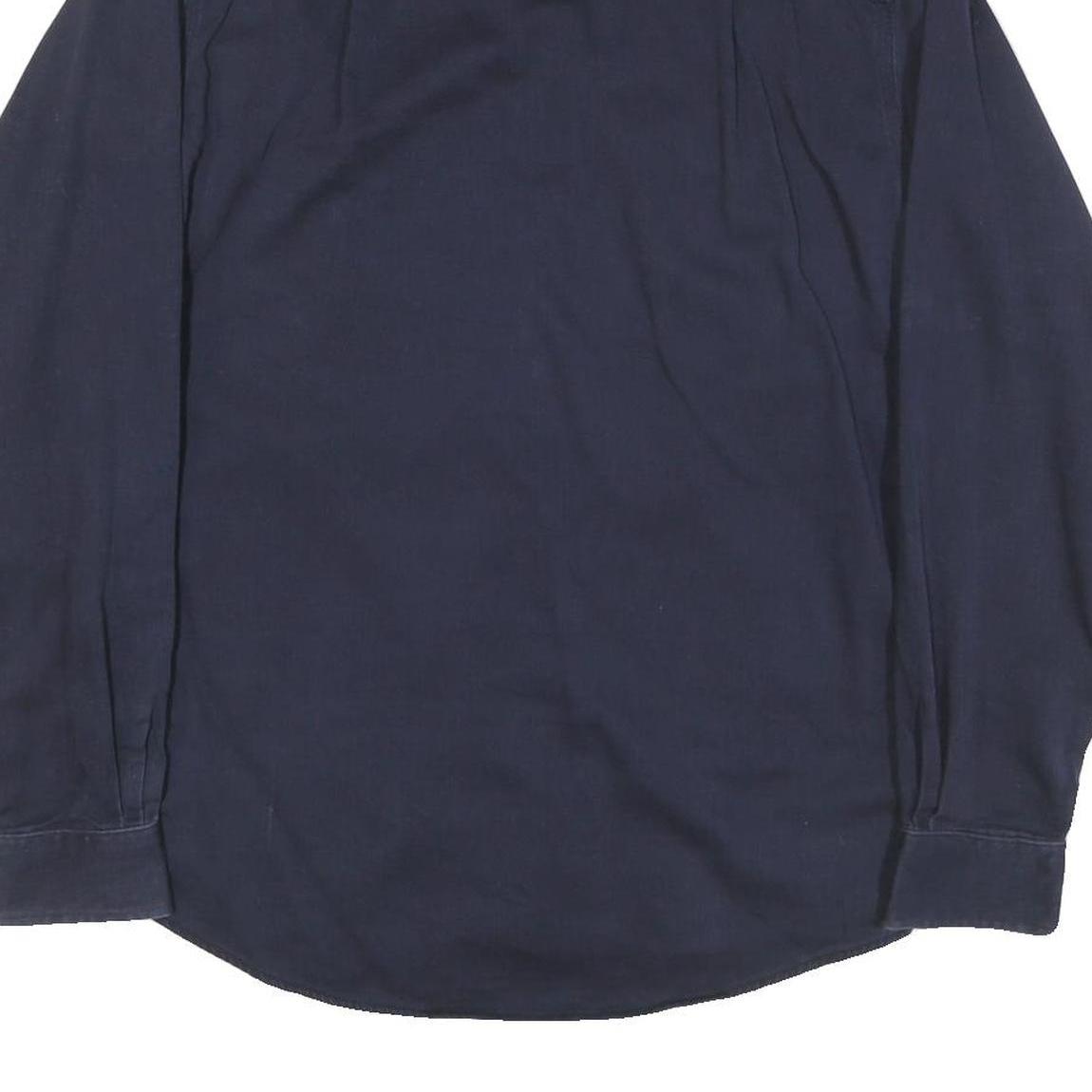 CARHARTT Mens Navy Blue Work Shirt S Cotton Long Sleeve Casual Utility