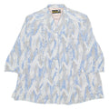KAY KING Womens Printed Shirt Blue V-Neck 3/4 Sleeve M