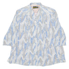 KAY KING Womens Printed Shirt Blue V-Neck 3/4 Sleeve M