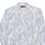 KAY KING Womens Printed Shirt Blue V-Neck 3/4 Sleeve M