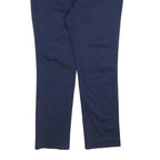 LAUREN RALPH LAUREN Womens Cotton Blend Navy Slim Tapered Trousers W30 L27