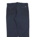 DICKIES Mens Cotton Blend Navy Regular Straight Trousers W38 L30 Workwear Casual