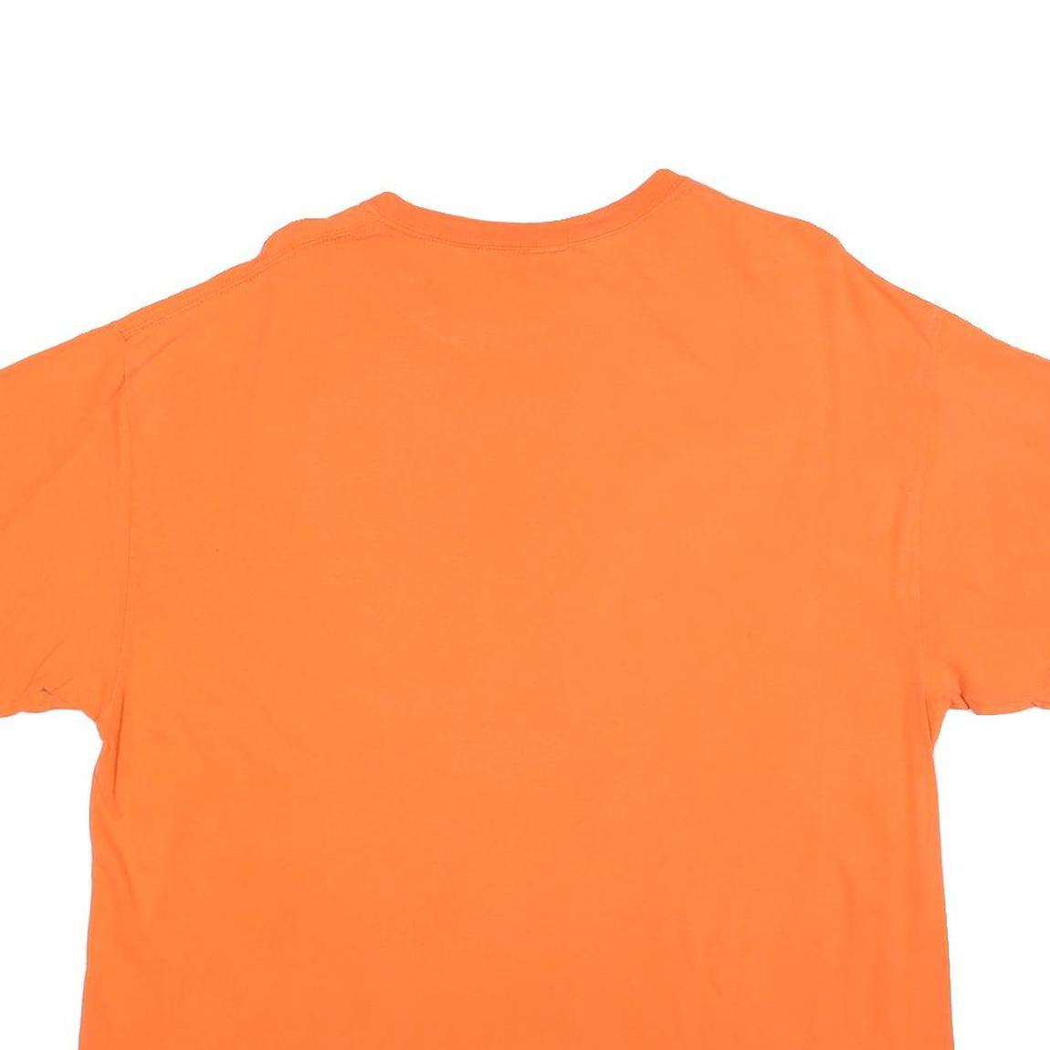 GILDAN Mens Orange Auburn Graphic T-Shirt XL Short Sleeve Crew Neck Cotton Blend
