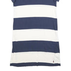 TOMMY HILFIGER Womens Blue & White Stripe Day Jersey Short Sleeve XS Dress