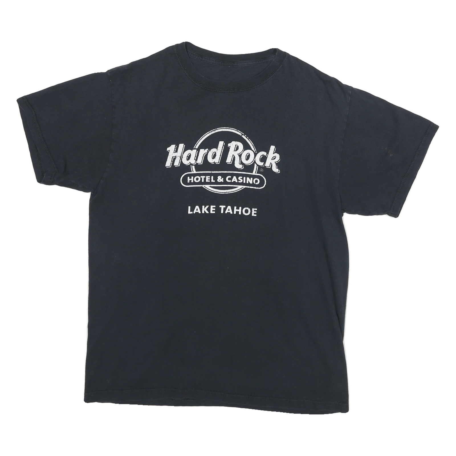 HARD ROCK CAFE Mens Black Lake Tahoe Graphic T-Shirt S Short Sleeve Crew Neck