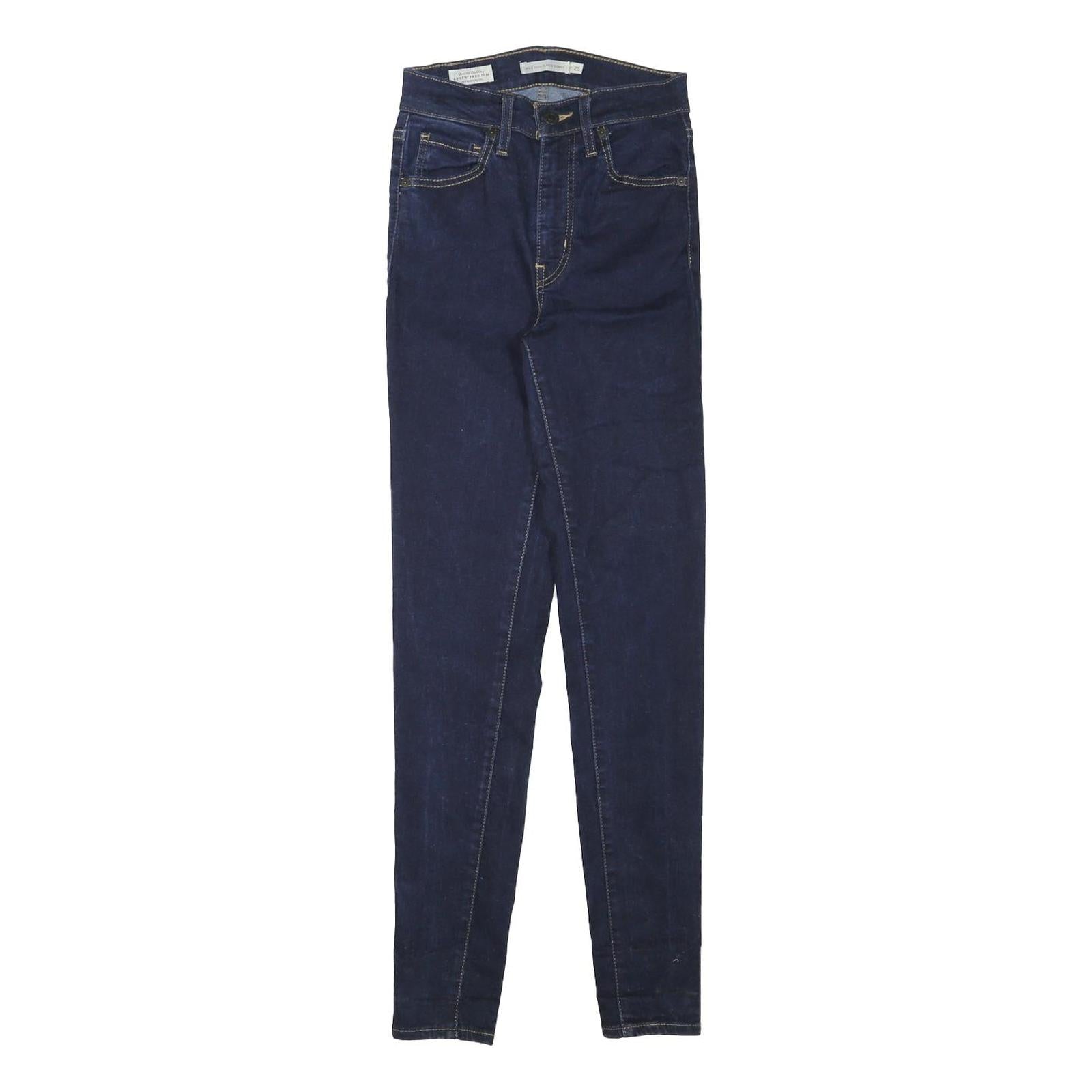 LEVI'S Womens Slim Fit Skinny Denim Dark Blue W23 L29 Cotton Blend Zip Jeans