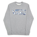 VANS Mens Grey Crew Neck XS Cotton Blend Sweatshirt Pullover Logo Print