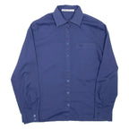 MARIO ROSELLA Womens Shirt Blue Collared Long Sleeve L