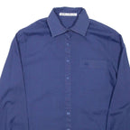 MARIO ROSELLA Womens Shirt Blue Collared Long Sleeve L