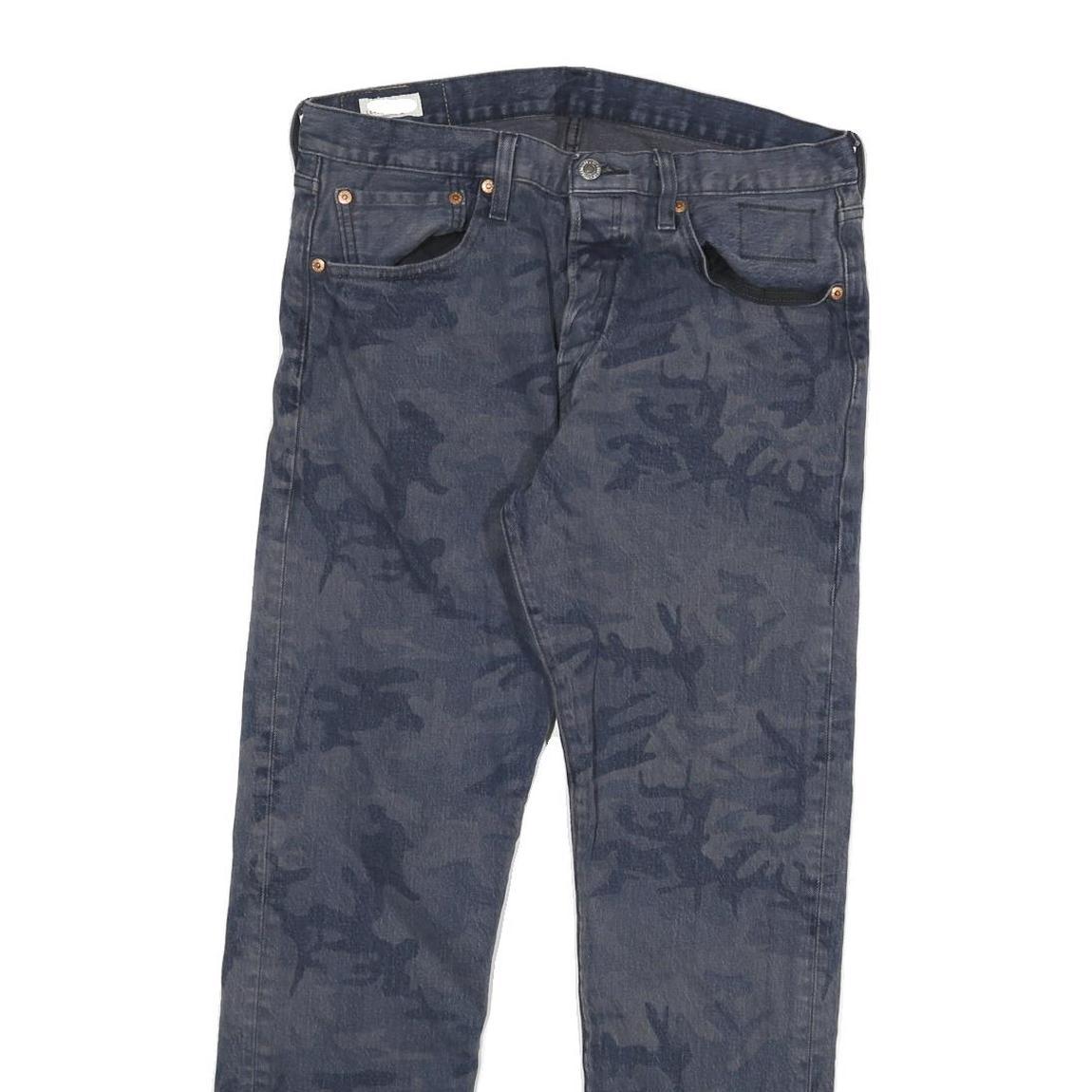 LEVI'S 501ST Mens Slim Jeans Denim Medium W33 L29 Camouflage Button Closure