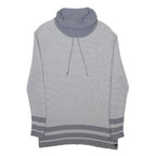 GUESS Mens Grey & Light Grey Plain Pullover Roll Neck Basic Knit S Cotton Jumper