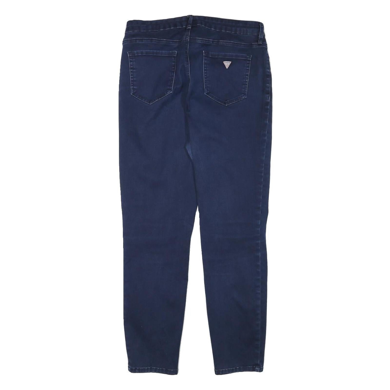 GUESS Womens Jeans Blue Slim Skinny Denim W30 L28 Zip Cotton Blend Classic Fit