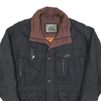 ALDO COLITTI Mens Black Brown Zip Jacket L Polyester Blend Casual Outdoor