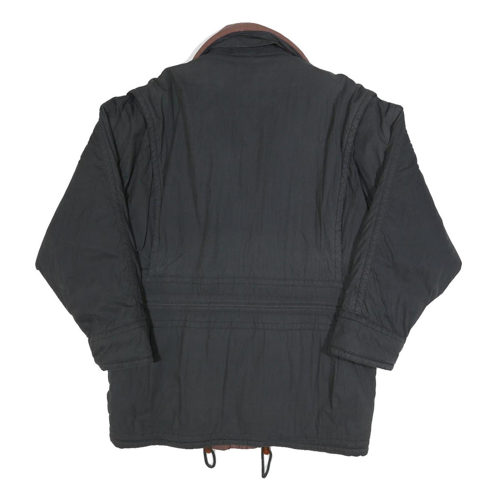 ALDO COLITTI Mens Black Brown Zip Jacket L Polyester Blend Casual Outdoor