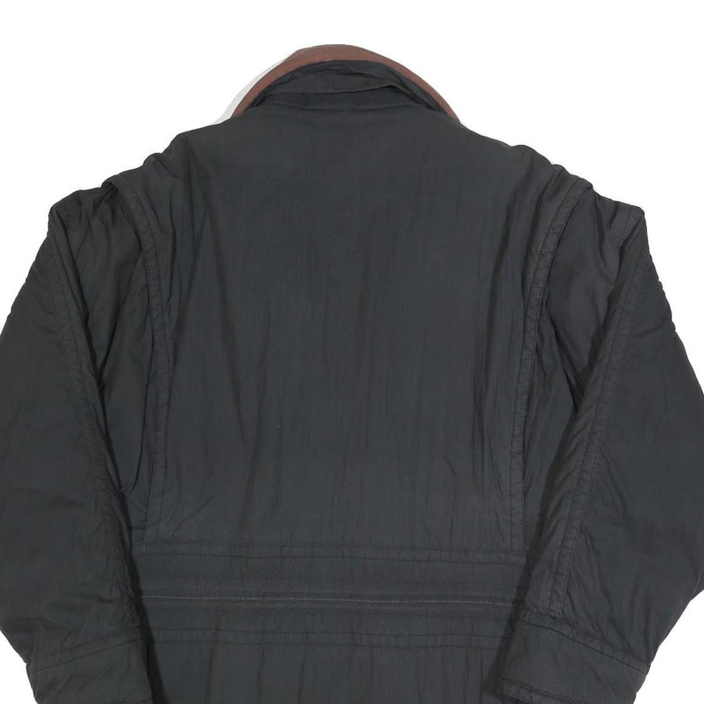 ALDO COLITTI Mens Black Brown Zip Jacket L Polyester Blend Casual Outdoor