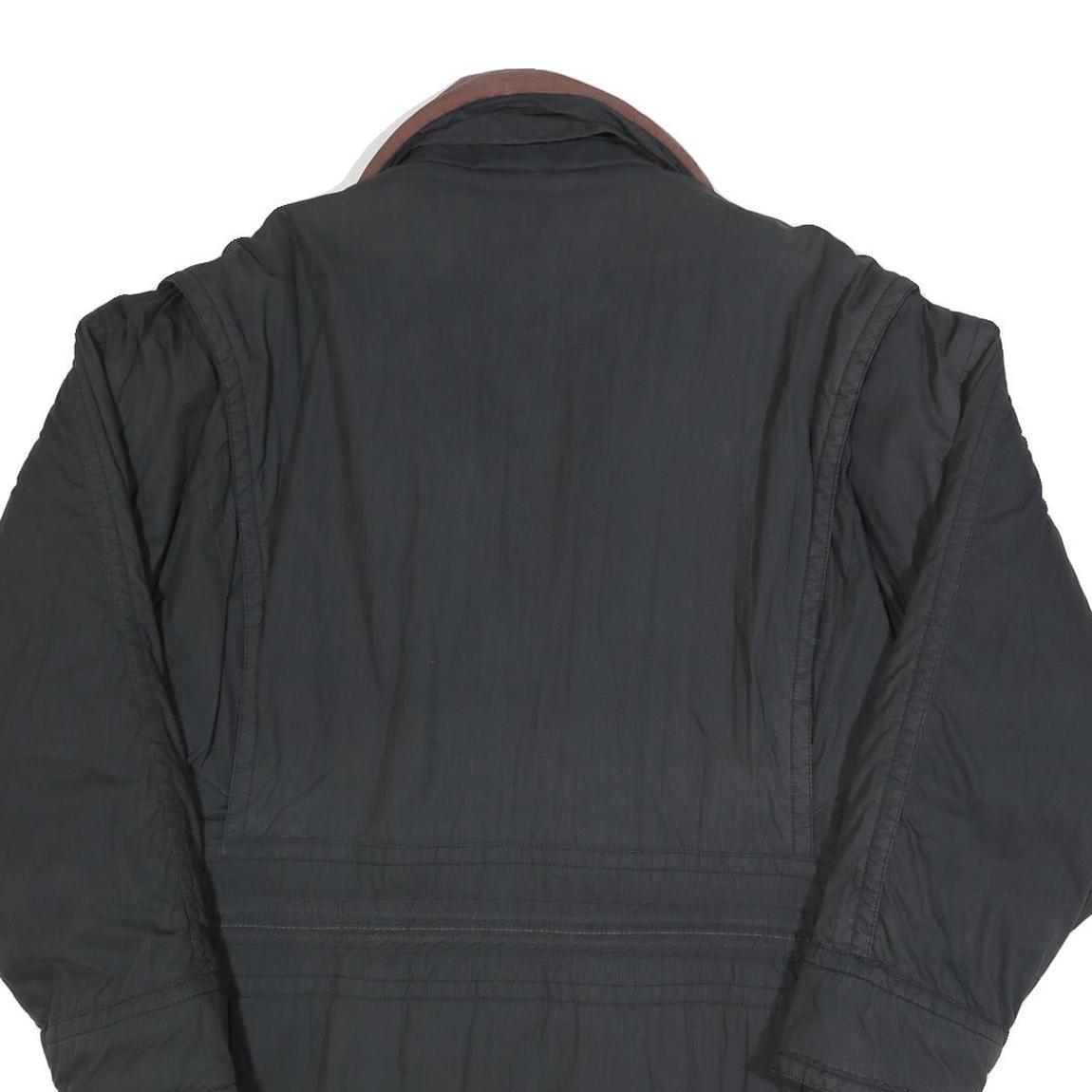 ALDO COLITTI Mens Black Brown Zip Jacket L Polyester Blend Casual Outdoor