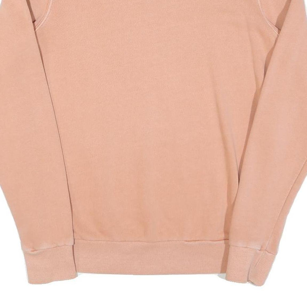 REEBOK Womens Beige XS Crew Neck Cotton Sweatshirt Embroidered Logo Casual