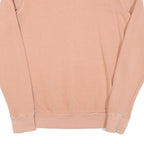 REEBOK Womens Beige XS Crew Neck Cotton Sweatshirt Embroidered Logo Casual