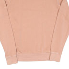 REEBOK Womens Beige XS Crew Neck Cotton Sweatshirt Embroidered Logo Casual