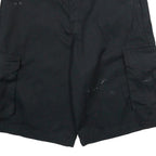 DICKIES Mens Black Cargo Shorts L W34 Workwear Polyester Blend Loose Fit