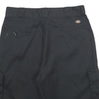 DICKIES Mens Black Cargo Shorts L W34 Workwear Polyester Blend Loose Fit