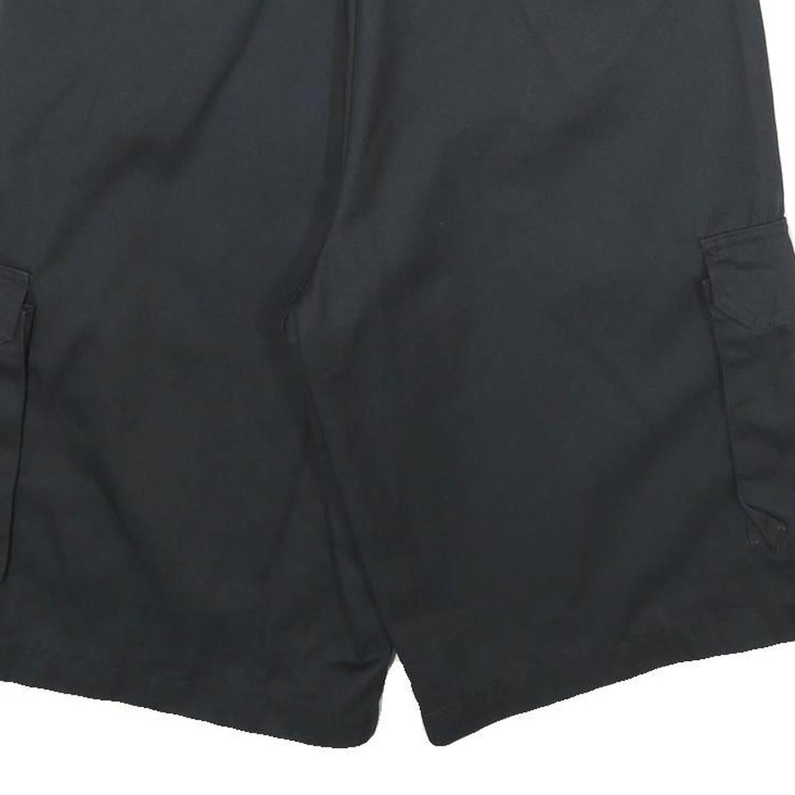 DICKIES Mens Black Cargo Shorts L W34 Workwear Polyester Blend Loose Fit