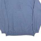 Mens Blue Sweatshirt XL Cotton Blend Crew Neck Pullover S M L XL Day Night