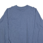 Mens Blue Sweatshirt XL Cotton Blend Crew Neck Pullover S M L XL Day Night