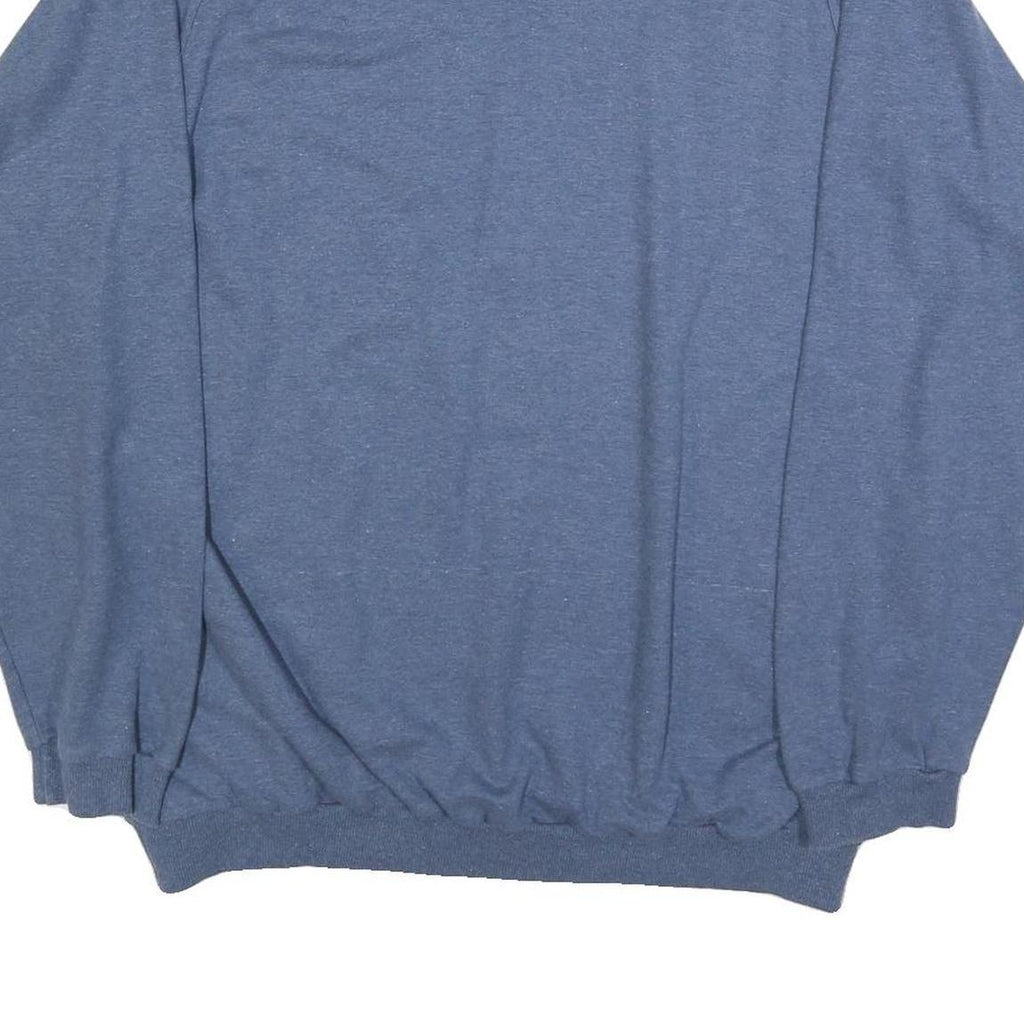 Mens Blue Sweatshirt XL Cotton Blend Crew Neck Pullover S M L XL Day Night