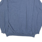 Mens Blue Sweatshirt XL Cotton Blend Crew Neck Pullover S M L XL Day Night