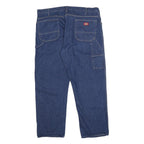 DICKIES Mens Relaxed Blue Denim Jeans W40 L32 Workwear Carpenter Pockets Zip