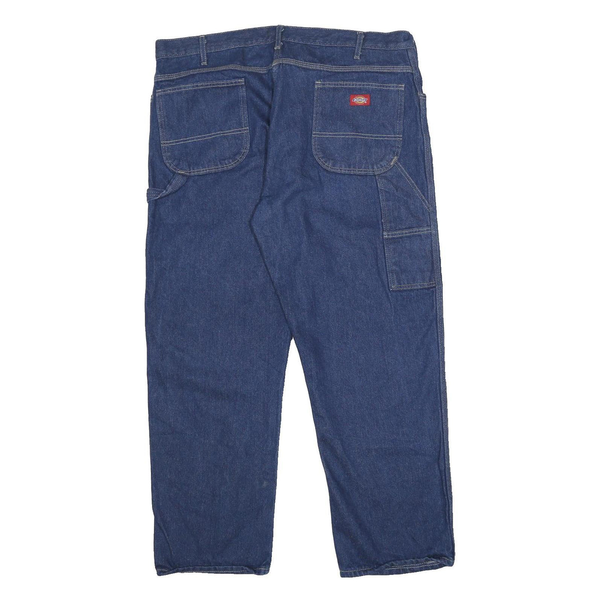 DICKIES Mens Relaxed Blue Denim Jeans W40 L32 Workwear Carpenter Pockets Zip