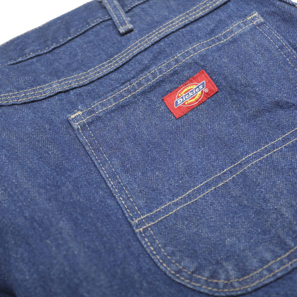 DICKIES Mens Relaxed Blue Denim Jeans W40 L32 Workwear Carpenter Pockets Zip
